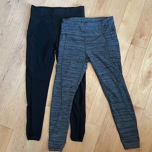 2 for $30 Athleta High Rise Athletic Pants Black and Grey Size Large